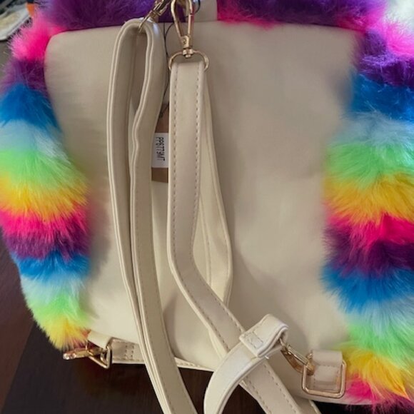3AM Forever - Rainbow Faux Fur Mini Backpack - Picture 4 of 4